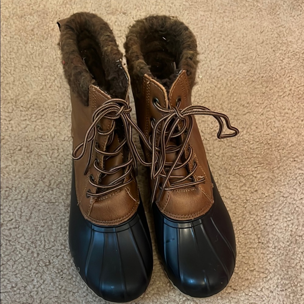 Magellan Outdoors Brown and Black Winter Boots Waterproof Design